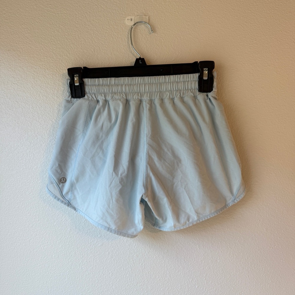 Lululemon light blue Hotty Hot Shorts, Size 2 Tall - Picture 4 of 5